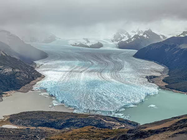 Frente de hielo del glaciar Perito Moreno en la Patagonia argentina